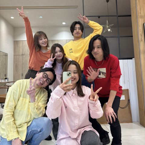 皆で暖色コーデ♪